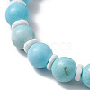 Summer Beach Natural Shiva Eye Shell Bead Bracelets X-BJEW-JB10313-03-5