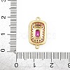 Brass Micro Pave Cubic Zirconia Connector Charms CU-CBAAB9C-01G-03-3
