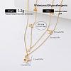 Elegant 304 Stainless Steel Butterfly Pendant Double Layer Necklaces for Women CS8831-6-1