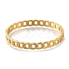 304 Stainless Steel Curb Chains Hinged Bangles STAS-M075-06G-2