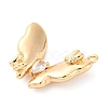 Brass Pave Cubic Zirconia Pendants KK-E793-28G-2