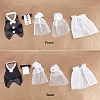 2 Sets 2 Style Organza & Cloth Bride and Groom Wine Bottle Cover AJEW-CA0002-44-5