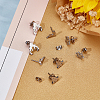 4 Pairs 4 Style Christmas Tree & Deer & Snowflake Exquisite Stainless Steel Stud Earrings for Women EJEW-AN0002-38-7