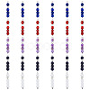 6 Set 5 Styles Natural Mixed Gemstone Pendants FIND-FH0005-66-1
