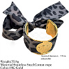 304 Stainless Steel & Scarf Cuff Bangles WG64623-02-1