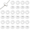 Flat Round 925 Sterling Silver Spacer Beads STER-BC0001-91B-1