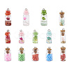 Fashewelry 28Pcs 4 Style Glass Wishing Bottle Pendant Decorations GLAA-FW0001-01-1