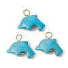 20Pcs Synthetic Turquoise Dyed Pendants PALLOY-JF02371-20B-1