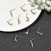 SHEGRACE Brass Micro Pave Cubic Zirconia Stud Earrings XGRQ4N987-713G-4