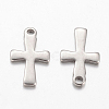 304 Stainless Steel Tiny Cross Charms STAS-YW0001-28P-1