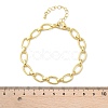 Brass Oval Link Chain Bracelets for Women Men BJEW-K273-11G-5