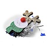 Christmas Theme Glitter Felt Fabric Alligator Hair Clip PHAR-U002-01J-3