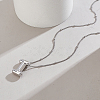 1pc Brass Chain with Alloy Letter Pendants Necklaces NJEW-LP0001-41I-P-3