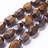 Natural Tiger Eye Beads Strands G-P434-36-2