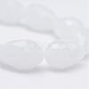Teardrop Faceted Imitation Jade Glass Beads Strands GLAA-Q052-A05-4