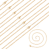 20Pcs Ion Plating(IP) 304 Stainless Steel Cable Chains Necklaces Set for Men Women NJEW-NB0001-06-1
