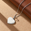 201 Stainless Steel Geometric Pendant Necklaces WGD60F5-01-1