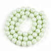 Baking Paint Pearlized Glass Pearl Bead Strands HY-N002-8mm-B02-3