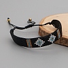 Miyuki Seed Braided Bead Bracelet BJEW-P269-37-3
