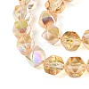 Electroplate Glass Beads Strands EGLA-T021-21F-3