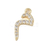 Rack Plating Brass Micro Pave Clear Cubic Zirconia Pendants KK-A224-03M-G-1
