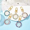 Gemstone Pendants Keychain HJEW-JM01811-2