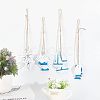 12Pcs 3 Styles Mediterranean Style Natural Wood Pendant Ornaments AJEW-PH0001-55-5