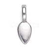 Tibetan Style Alloy Glue-on Flat Pad Bails AB3348Y-2