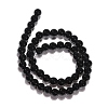 Synthetic Black Stone Beads Strands G-G088-4mm-3