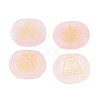 4Pcs 4 Styles Natural Rose Quartz Display Decorations G-F786-02B-04-1