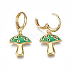 Brass Micro Pave Cubic Zirconia Huggie Hoop Earrings EJEW-T014-32G-NF-5