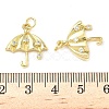 Brass Micro Pave Clear Cubic Zirconia Pendants KK-Z120-59A-G-3