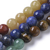 Chakra Theme Natural Red Rainbow Jasper & Yellow Aventurine & Tiger Eye & Green Aventurine & Blue Spot Stone & Lapis Lazuli & Amethyst Beads Strands G-F668-14-10mm-2