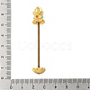 Lotus Shape Brass Screw Peg Bails KK-NH0008-06MG-4