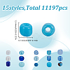 180G 15 Styles Glass Seed Beads SEED-HY0001-38-2