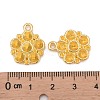 Flower Alloy Pendant Rhinestone Settings EBB006Y-G-3