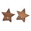 Walnut Wood Stud Earring Findings MAK-N032-050-3