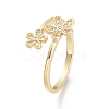 Brass Micro Pave Clear Cubic Zirconia Cuff Rings RJEW-F103-06-G-3