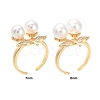 Brass Micro Pave Clear Cubic Zirconia Peg Bails Cuff Finger Ring Settings KK-T062-113G-NF-4