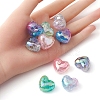10Pcs 5 Colors Transparent Crackle Acrylic Beads MACR-YW0002-64-3