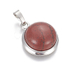 Natural Red Jasper Pendants G-L512-B16-2