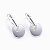 Brass Leverback Earring Findings KK-H023-S-NR-3