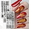 Stainless Steel DIY Nail Art Templates MRMJ-WH0092-203-3