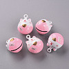 Baking Paint Brass Bell Pendants KKB-S002-009-1