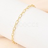 Brass Paperclip Chain Bracelets for Women BJEW-F531-02G-1