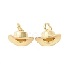 Rack Plating Brass Charms ZIRC-C042-11G-3