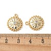 Brass Micro Pave Clear Cubic Zirconia Pendants KK-Q031-38G-3