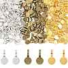 200Pcs Tibetan Style Alloy Glue On Flat Pad Pendant Bails TIBEP-FS0001-50-1