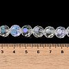 Electroplate Transparent Glass Beads Strands X-EGLA-A035-T10mm-L19-4