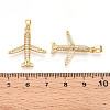 Brass Micro Pave Cubic Zirconia Pendants X-KK-T070-83G-3